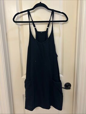 Black Strappy Pocket Romper